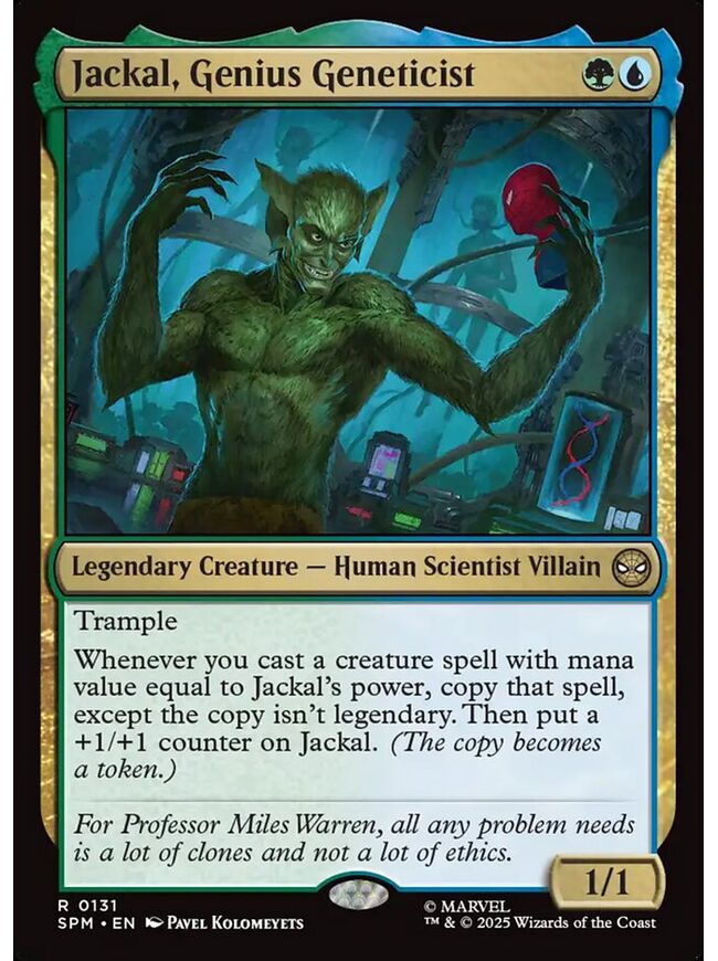 Jackal, Genius Geneticist