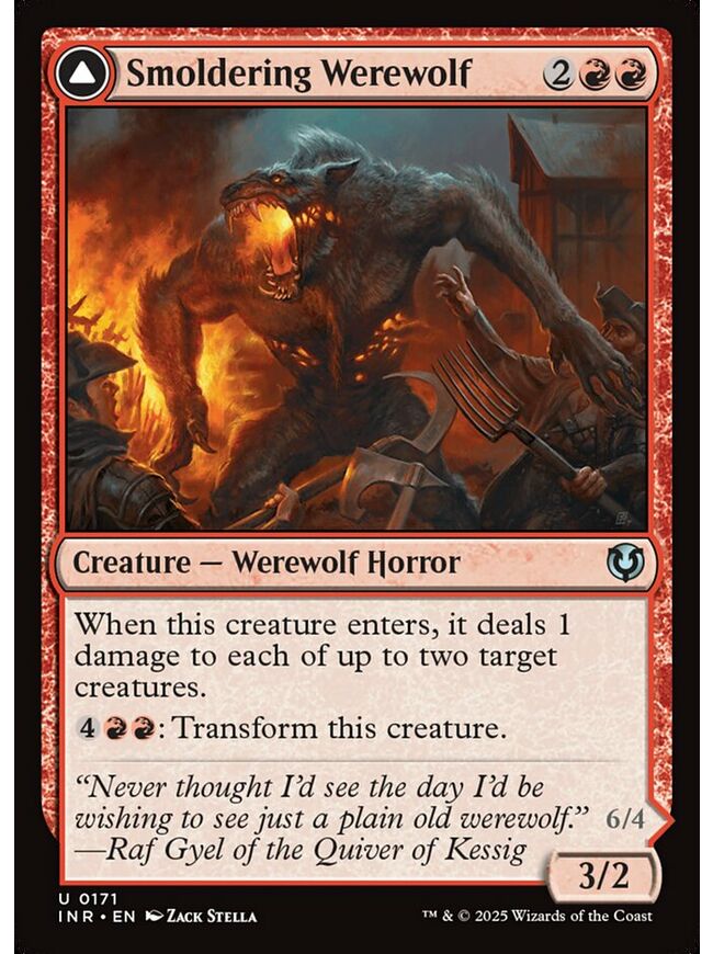 Smoldering Werewolf // Erupting Dreadwolf