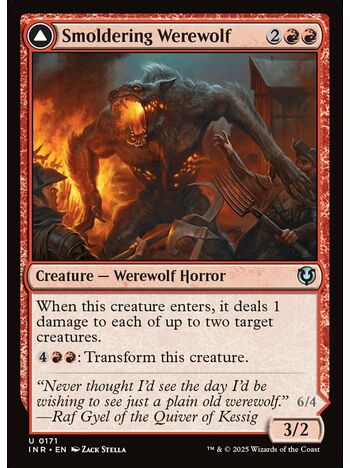 Smoldering Werewolf // Erupting Dreadwolf