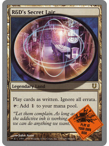 R&D's Secret Lair