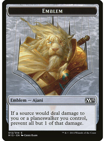 Ajani Steadfast Emblem Token