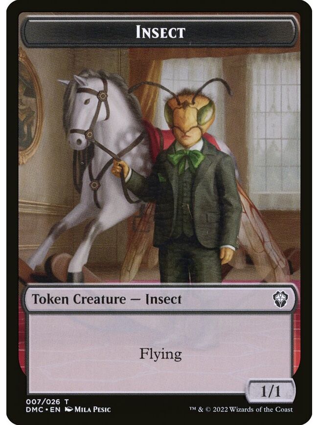 Insect Token (Black) (Flying)