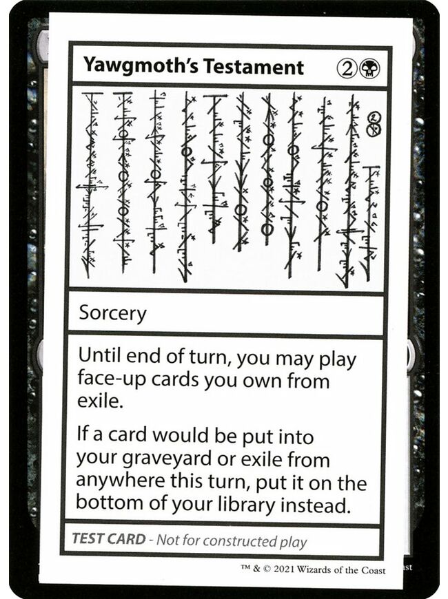 Yawgmoth's Testament