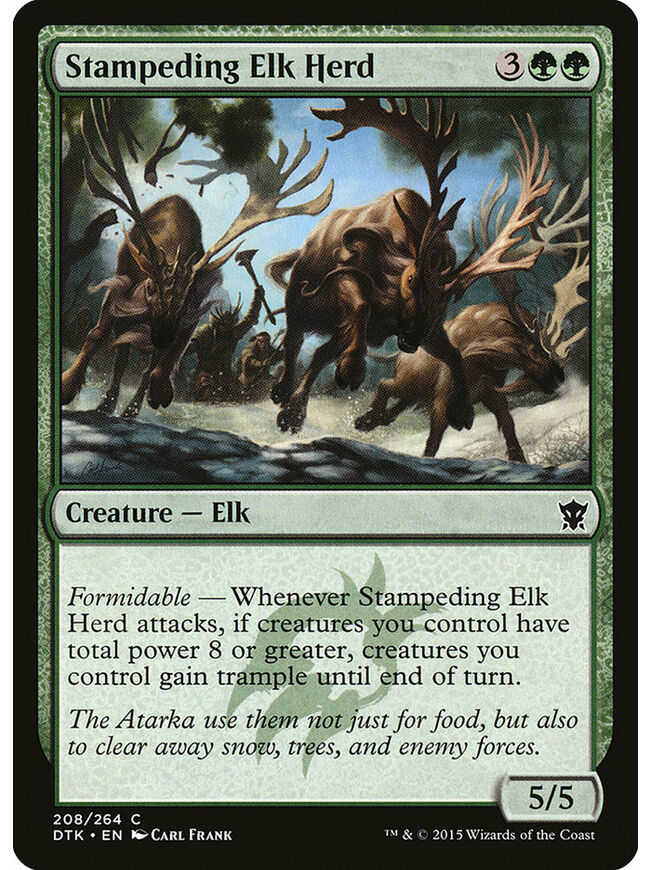Stampeding Elk Herd