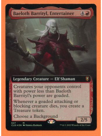 Baeloth Barrityl, Entertainer