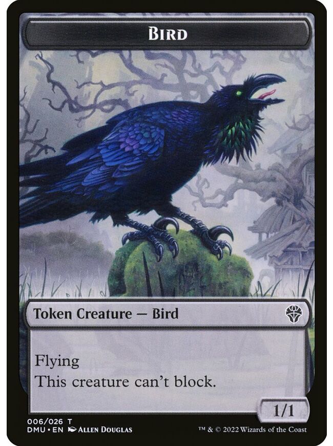 Bird Token (1/1) (Flying) (Black)