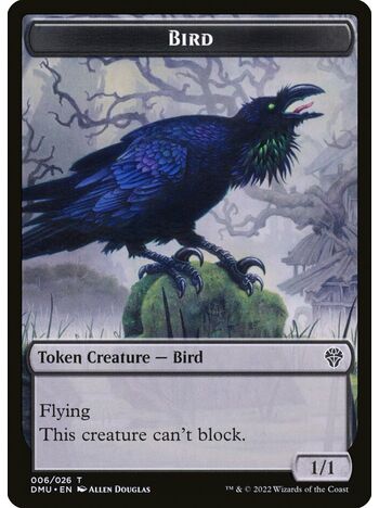 Bird Token (1/1) (Flying) (Black)