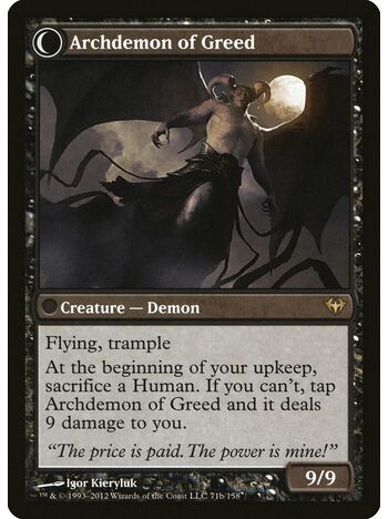 Ravenous Demon // Archdemon of Greed