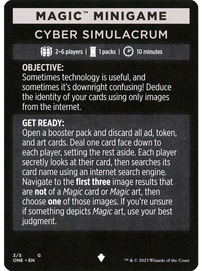 Cyber Simulacrum // Cyber Simulacrum (cont'd)
