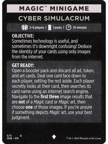 Cyber Simulacrum // Cyber Simulacrum (cont'd)