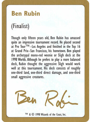 Ben Rubin Bio