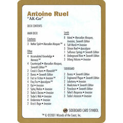 Antoine Ruel Decklist