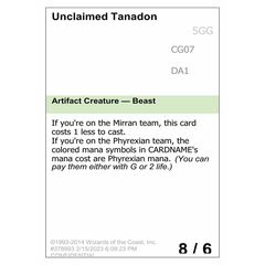 Unclaimed Tanadon