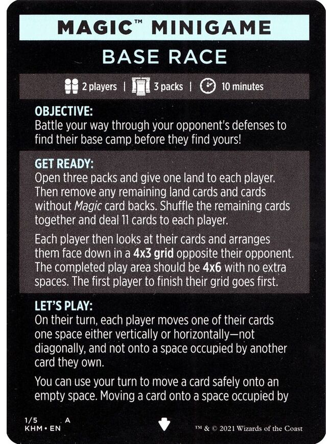 Base Race // Base Race (cont'd)