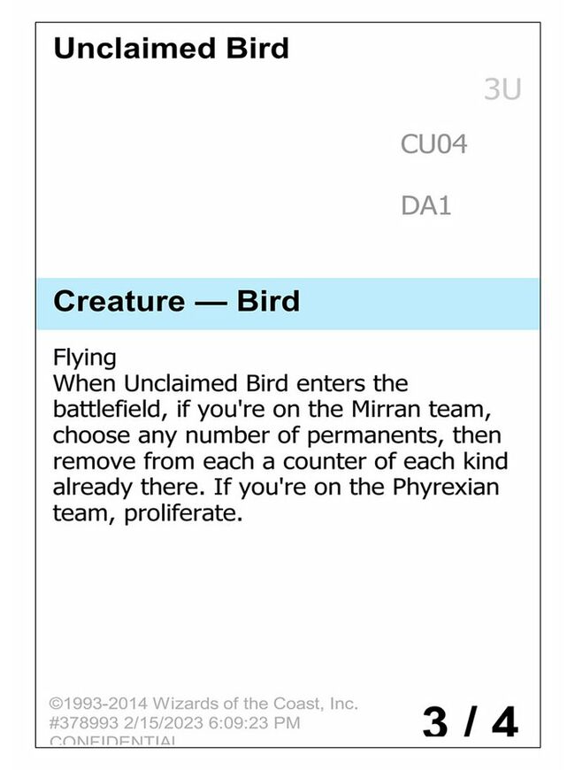 Unclaimed Bird